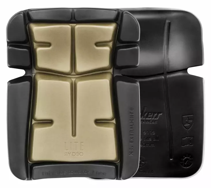 Snickers 9119 D3O® Lite lattia-asentajan polvisuojat, 0414 Musta/hiekka - Snickers Asusteet ja Tarvikkeet - 91190414 - 1