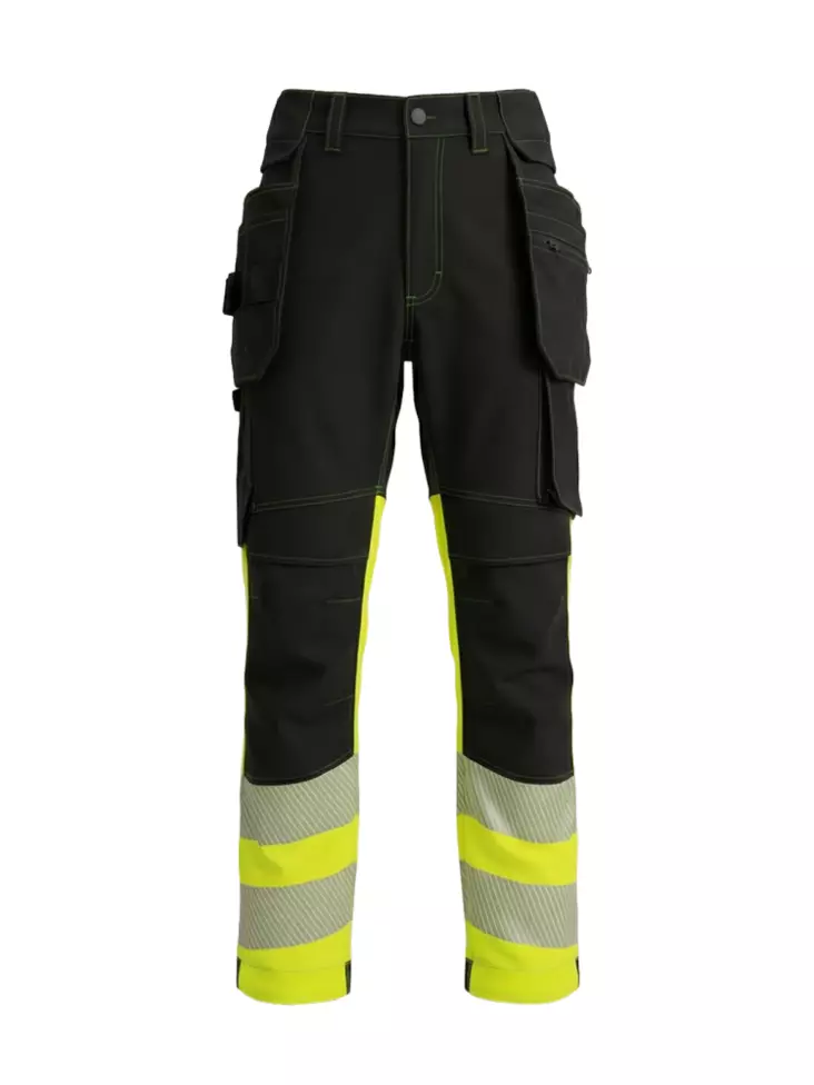 BoSafety HV Stretch RT-housut LK1, Kelta/Musta COMBO PLUS - Huomiohousut - TR-COMBOP-C1-0204 - 1