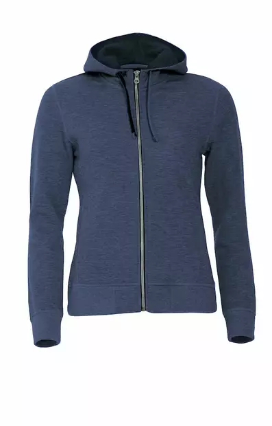 Clique Classic Hoody Full Zip Ladies, Blue Melange - Clique Vaatteet - 021045-565 - 1