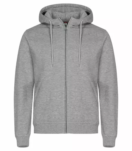 Clique Miami Hoody Full Zip, Meleerattu harmaa - Clique Vaatteet - 0201034-95 - 1