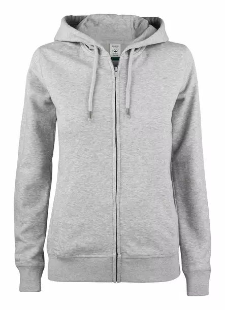 Clique Premium OC Hoody Full Zip Ladies, meleerattu harmaa - Clique Vaatteet - 021005-95 - 1