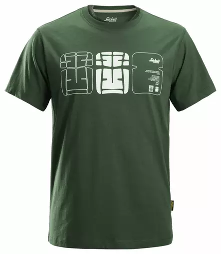 Snickers 2522 T-paita x 2, 3995 metsänvihreä-navy - Snickers Työpaidat - 25223995 - 1