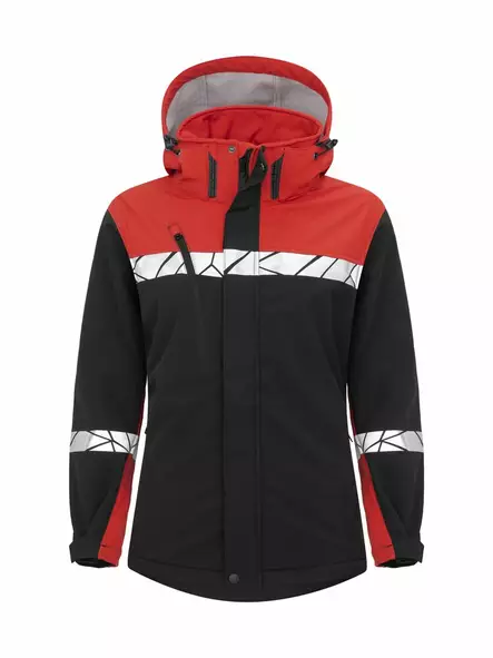 ProJob 7417 Softshell-takki Naiset, Black/Red - Projob Työtakit - 647417-9935 - 1
