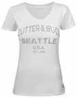 C&B Pacific City Tee Ladies, White print - Cutter & Buck Vaatteet - 353401-0095 - 1