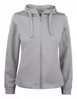 Clique Basic Active Hoody Full Zip Ladies, meleerattu harmaa - Clique Vaatteet - 021015-95 - 1