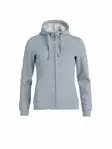 Clique Basic Hoody Full zip ladies, meleerattu harmaa - Clique Vaatteet - 021035-95 - 1