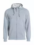 Clique Basic Hoody Full zip, meleerattu harmaa - Clique Vaatteet - 021034-95 - 1