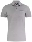 Clique Basic Polo Pocket, meleerattu harmaa - Clique Vaatteet - 028255-95 - 1