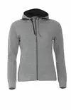 Clique Classic Hoody Full Zip Ladies, meleerattu harmaa - Clique Vaatteet - 021045-95 - 1