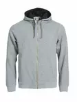 Clique Classic Hoody Full Zip, meleerattu harmaa - Clique Vaatteet - 021044-95 - 1
