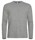 Clique Premium Fashion-T L/S, Meleerattu Harmaa - Clique Vaatteet - 029358-95 - 1