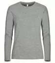 Clique Premium Fashion-T L/S Women, Meleerattu Harmaa - Clique Vaatteet - 029359-95 - 1