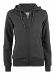 Clique Premium OC Hoody Full Zip Ladies, meleerattu antrasiitti - Clique Vaatteet - 021005-955 - 1