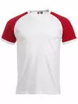 Clique Raglan-T, valkoinen/punainen - Clique Vaatteet - 029326-0035 - 1