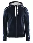 In-the-zone Full Zip Hood M, Dk Navy/White/Grey Melange - Craft Vaatteet - 1904156-2395 - 1