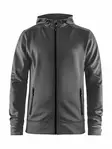 Noble Full Zip Hood M, Dark Grey Melange/Black - Craft Vaatteet - 1904574-2975 - 1