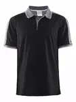 Noble Polo Pique Shirt M, Black/Dk Grey Melange - Craft Vaatteet - 1905075-9975 - 1
