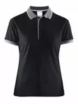 Noble Polo Pique Shirt W, Black/Dk Grey Melange - Craft Vaatteet - 1905074-9975 - 1
