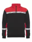 ProJob 7102 Half-zip Collegepaita, Black/Red - Projob Työpaidat - 647102-9935 - 1