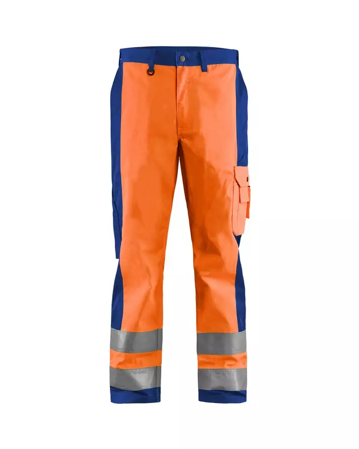 Blåkläder Highvis housut Huomio oranssi/Keskisininen - Blåkläder Huomiotyövaatteet - 158318605385 - 1