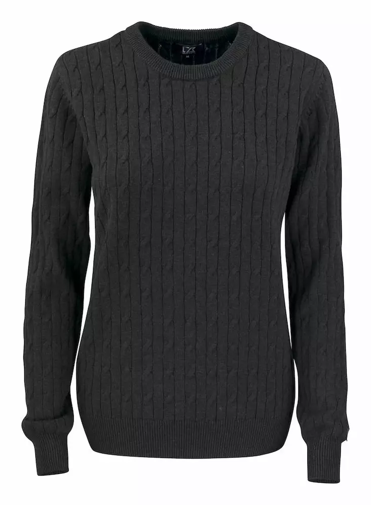 C&B Blakely Knitted Sweater Ladies', Meleerattu antrasiitti - Cutter & Buck Vaatteet - 355403-955 - 1
