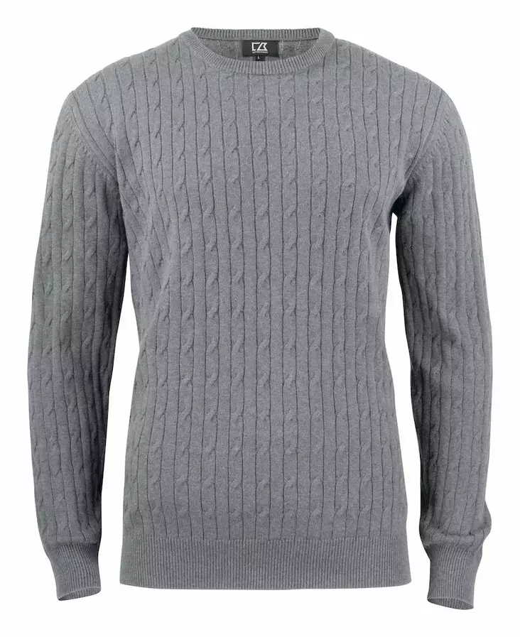 C&B Blakely Knitted Sweater Men's, Meleerattu harmaa - Cutter & Buck Vaatteet - 355402-95 - 1