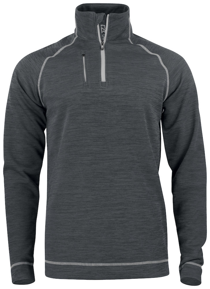 C&B Chambers Half Zip, Meleerattu antrasiitti - Cutter & Buck Vaatteet - 358412-955 - 1
