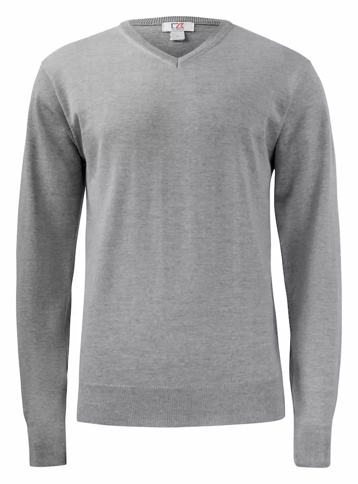 C&B Everett V-neck, Meleerattu harmaa - Cutter & Buck Vaatteet - 351033-95 - 1