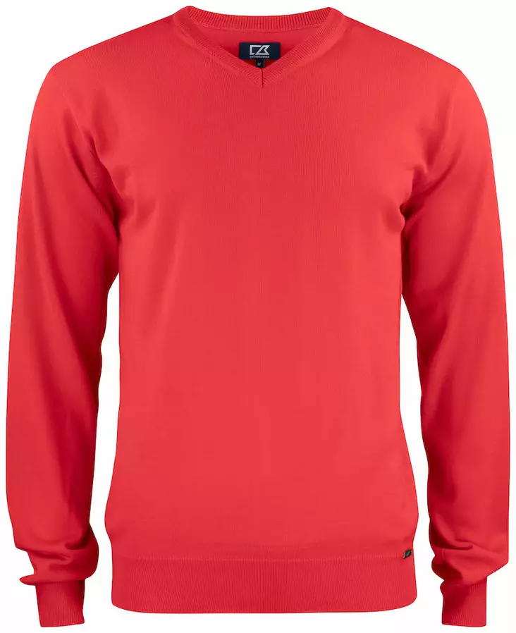 C&B Everett V-neck Men, Bright Red - Cutter & Buck Vaatteet - 355430-35 - 1