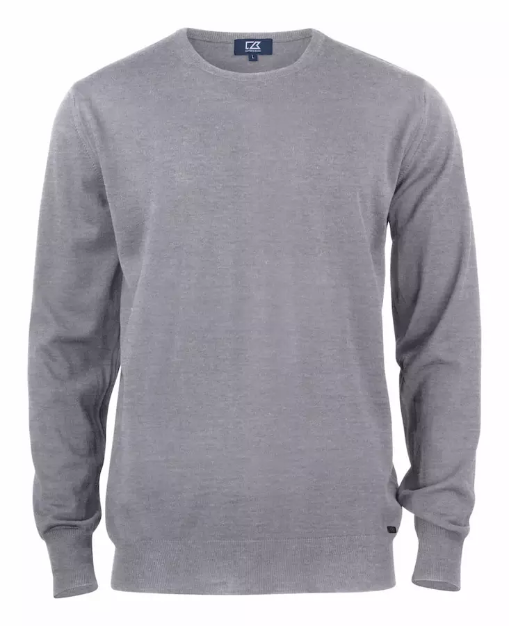 C&B Kennewick Crewneck, Meleerattu harmaa - Cutter & Buck Vaatteet - 355406-95 - 1