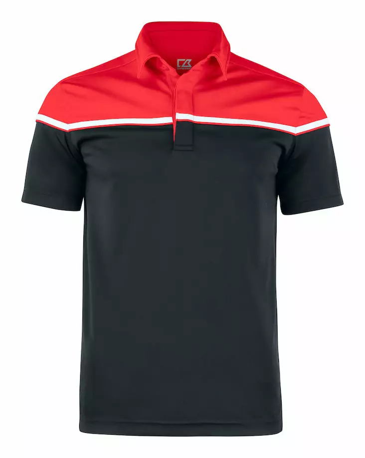 C&B Seabeck Polo Men, Black/Red - Cutter & Buck Vaatteet - 354428-9935 - 1