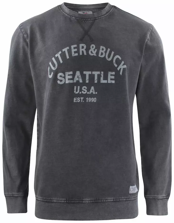 C&B Thorp Denim Crew, Denim Black print - Cutter & Buck Vaatteet - 358410-92195 - 1