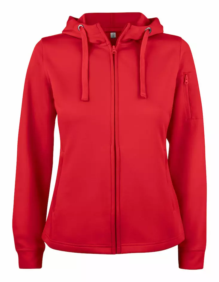Clique Basic Active Hoody Full Zip Ladies, punainen - Clique Vaatteet - 021015-35 - 1