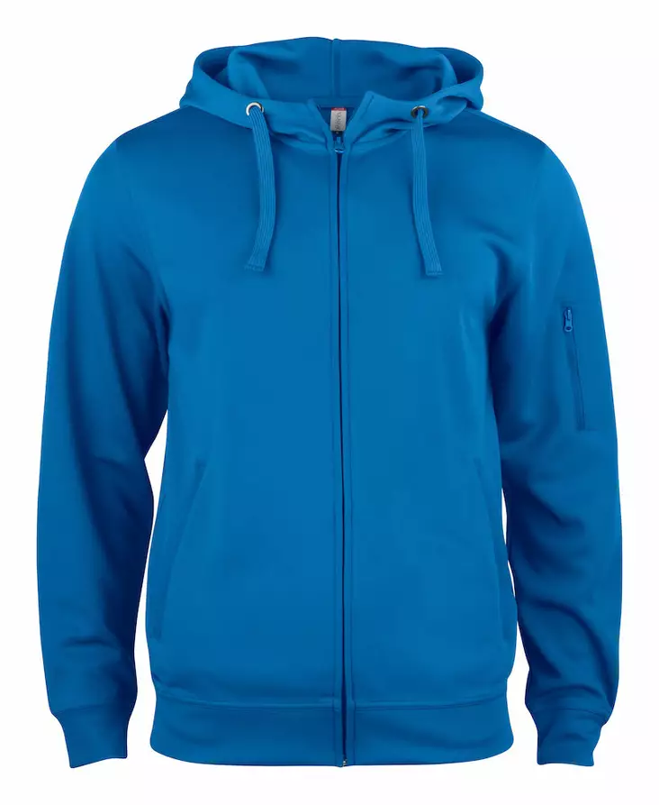 Clique Basic Active Hoody Full Zip, keskisininen - Clique Vaatteet - 021014-55 - 1