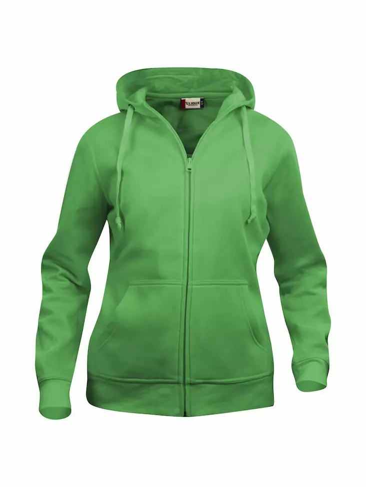 Clique Basic Hoody Full zip ladies, apple green - Clique Vaatteet - 021035-605 - 1