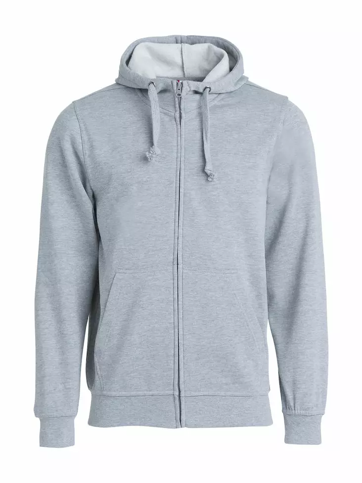 Clique Basic Hoody Full zip, meleerattu harmaa - Clique Vaatteet - 021034-95 - 1