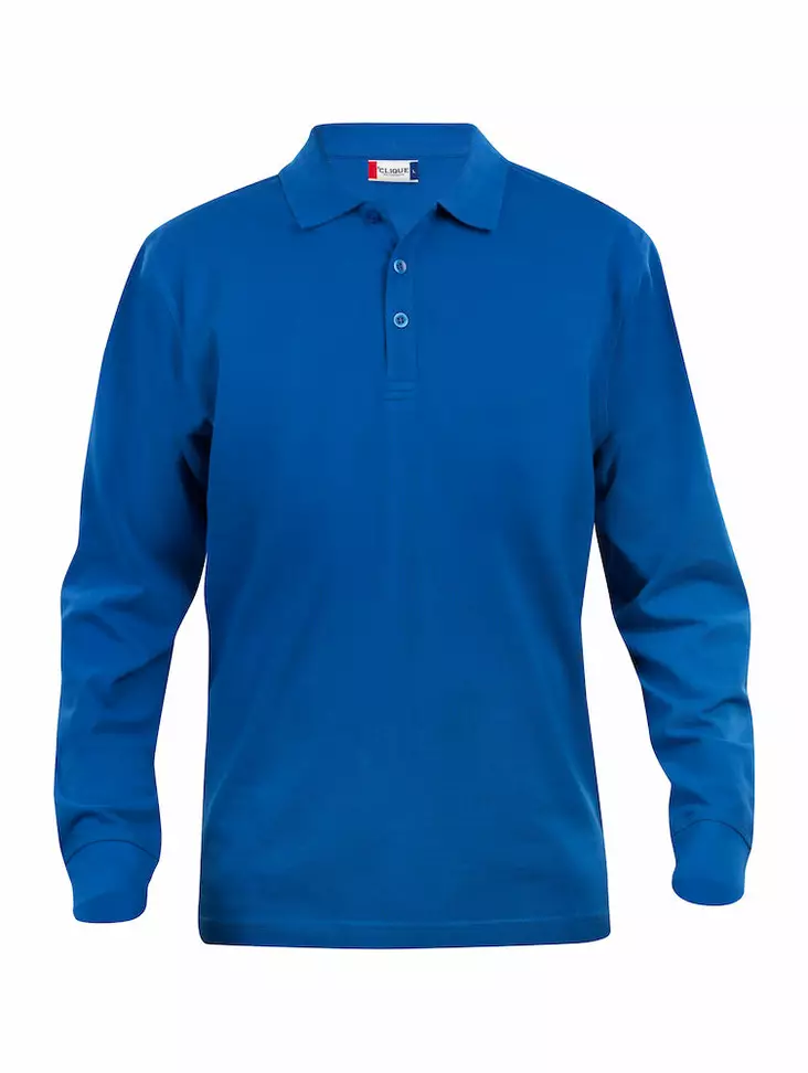 Clique Basic Polo L/S Junior, keskisininen - Clique Vaatteet - 028233-55 - 1
