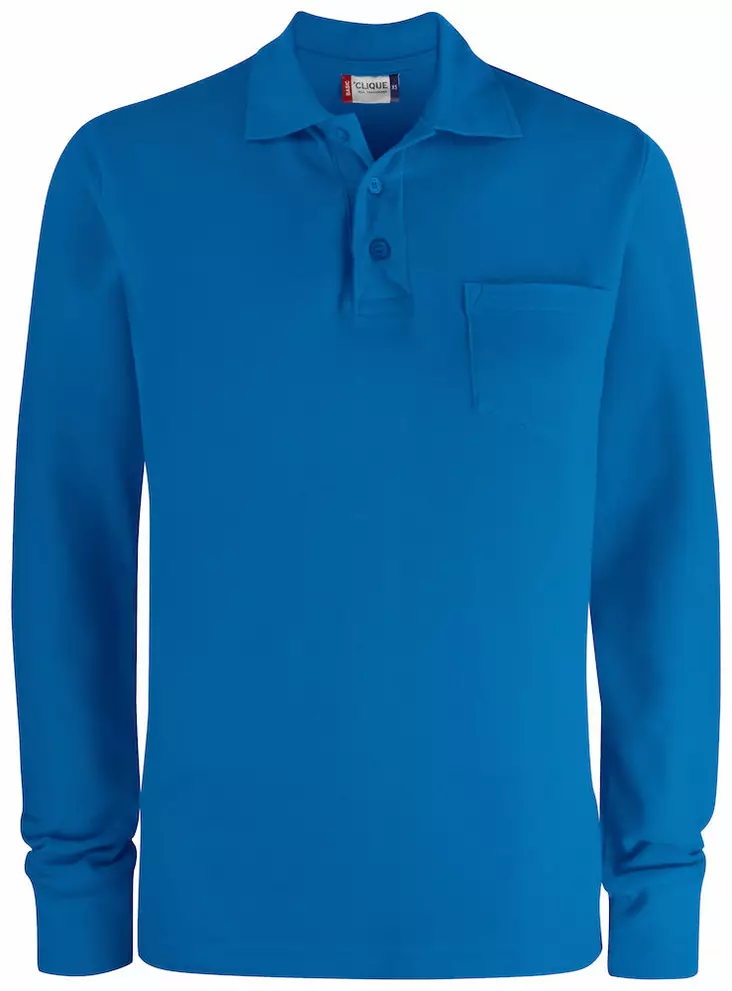 Clique Basic Polo LS Pocket, keskisininen - Clique Vaatteet - 028235-55 - 1