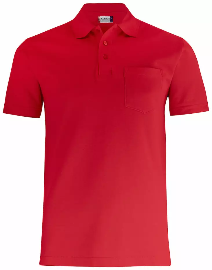 Clique Basic Polo Pocket, punainen - Clique Vaatteet - 028255-35 - 1