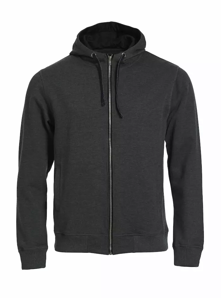 Clique Classic Hoody Full Zip, Antracit Melange - Clique Vaatteet - 021044-955 - 1