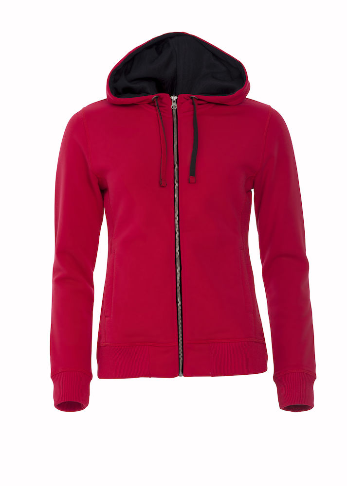 Clique Classic Hoody Full Zip Ladies, punainen - Clique Vaatteet - 021045-35 - 1