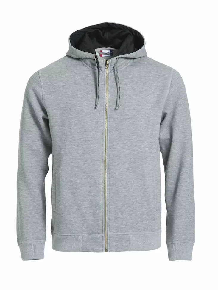 Clique Classic Hoody Full Zip, meleerattu harmaa - Clique Vaatteet - 021044-95 - 1