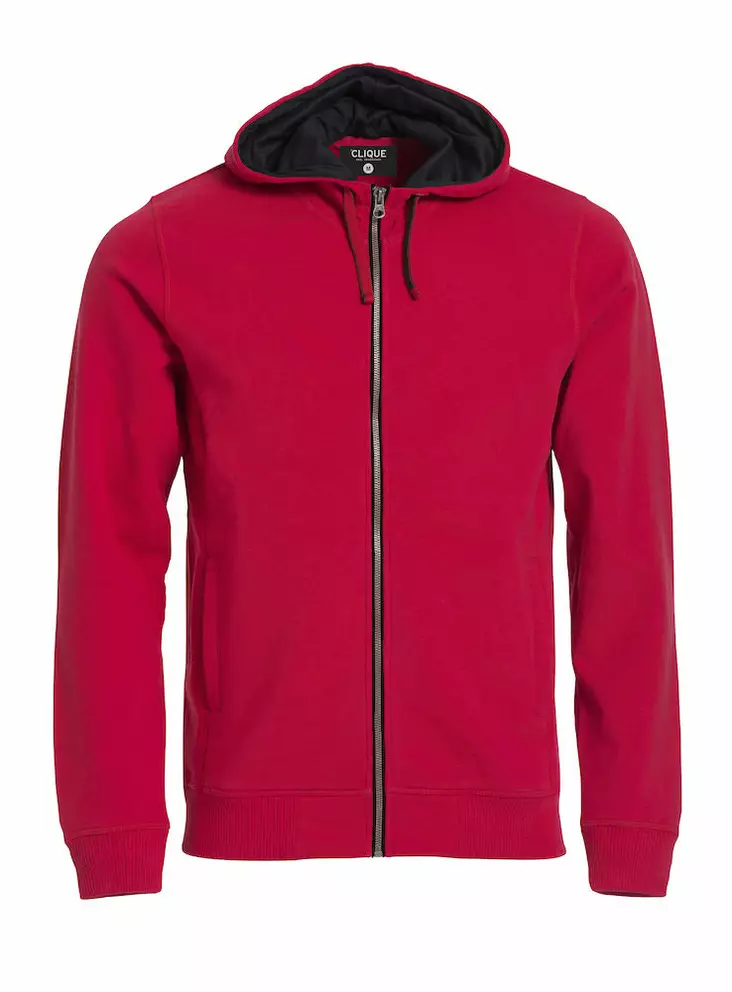Clique Classic Hoody Full Zip, punainen - Clique Vaatteet - 021044-35 - 1