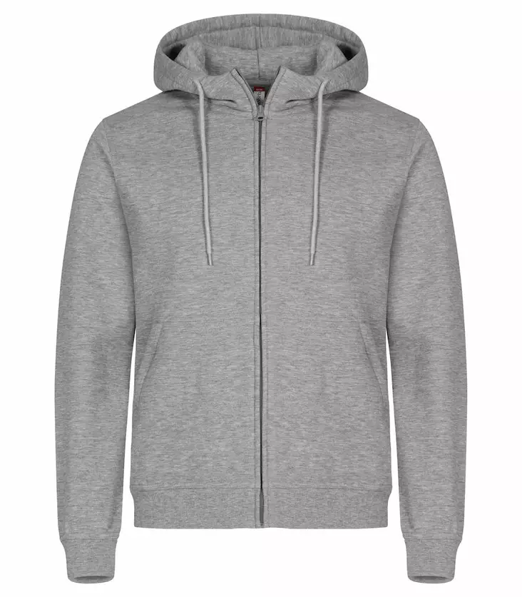 Clique Miami Hoody Full Zip, Meleerattu harmaa - Clique Vaatteet - 0201034-95 - 1