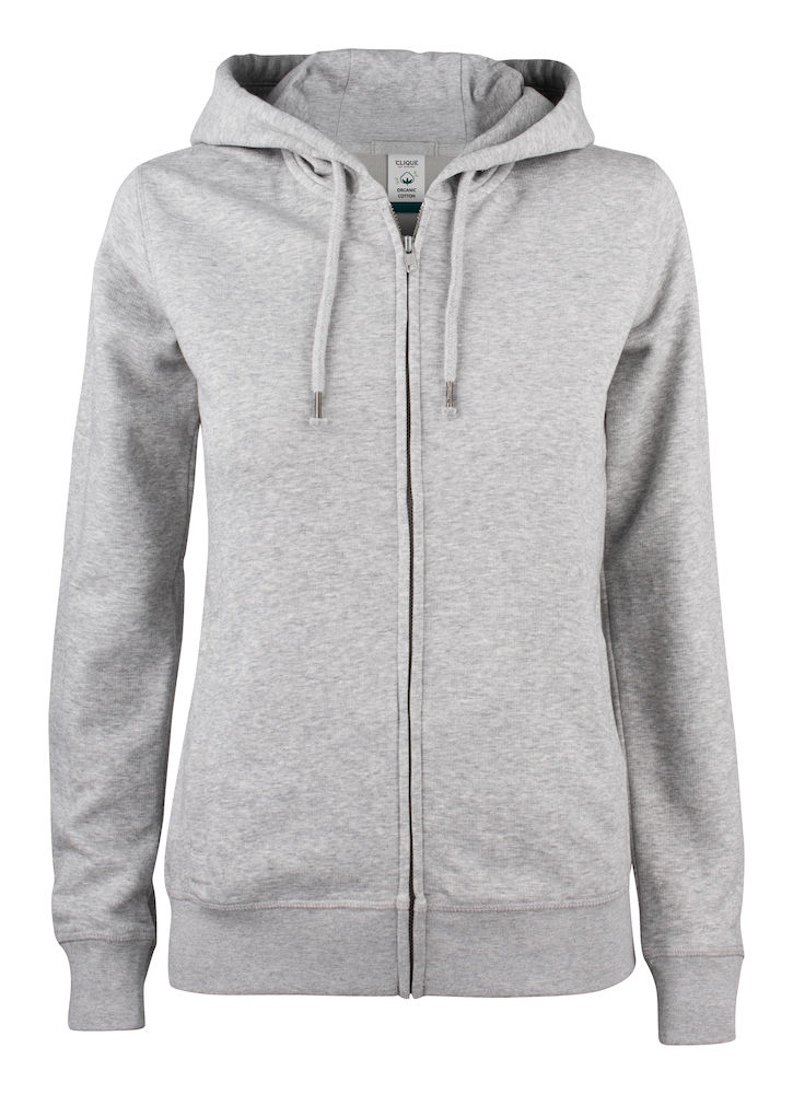 Clique Premium OC Hoody Full Zip Ladies, meleerattu harmaa - Clique Vaatteet - 021005-95 - 1
