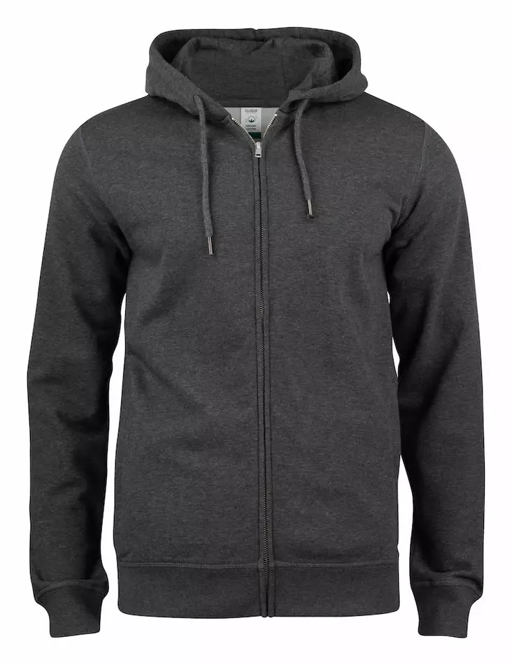 Clique Premium OC Hoody Full Zip, meleerattu antrasiitti - Clique Vaatteet - 021004-955 - 1