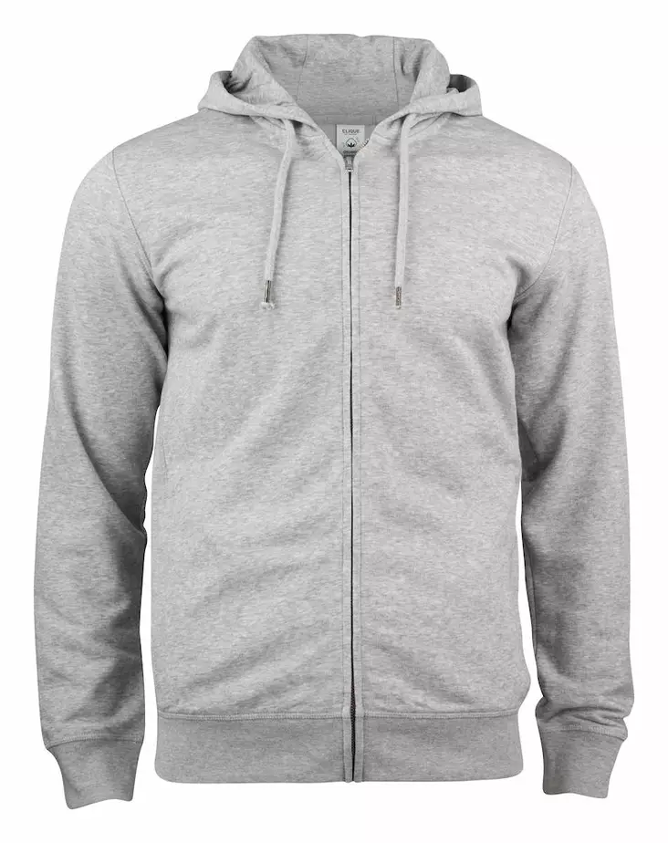 Clique Premium OC Hoody Full Zip, meleerattu harmaa - Clique Vaatteet - 021004-95 - 1