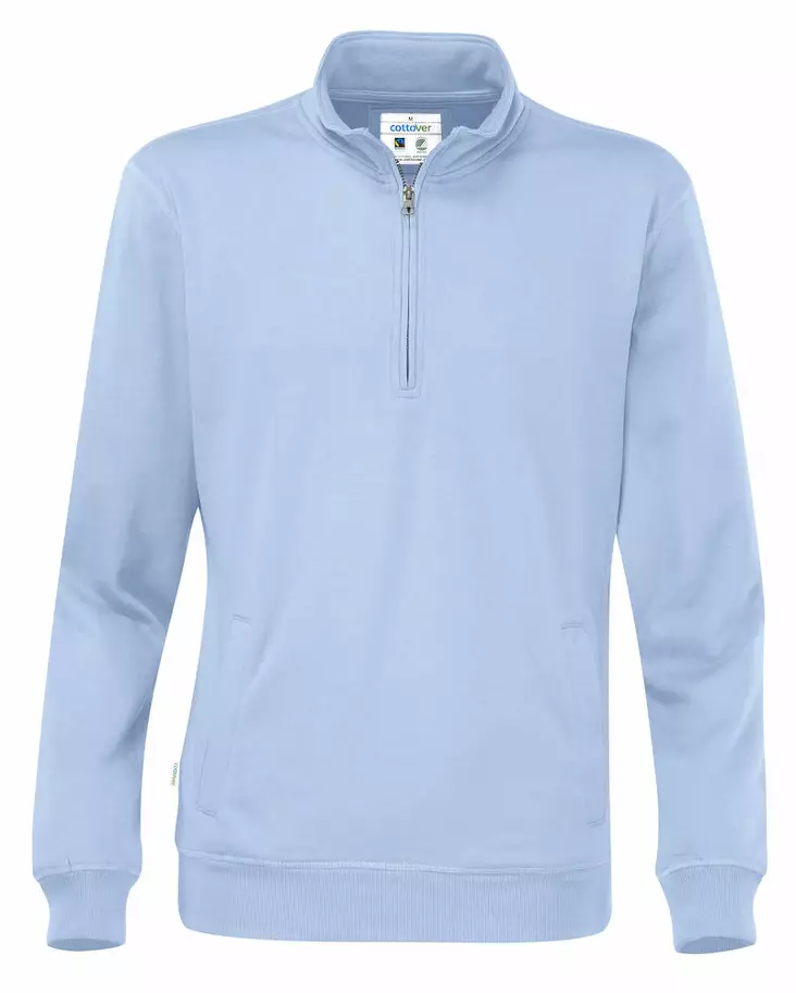 Cottover Half Zip Unisex, Taivaan-sininen - Kaikki Profiilivaatemerkit - 141012-725 - 1