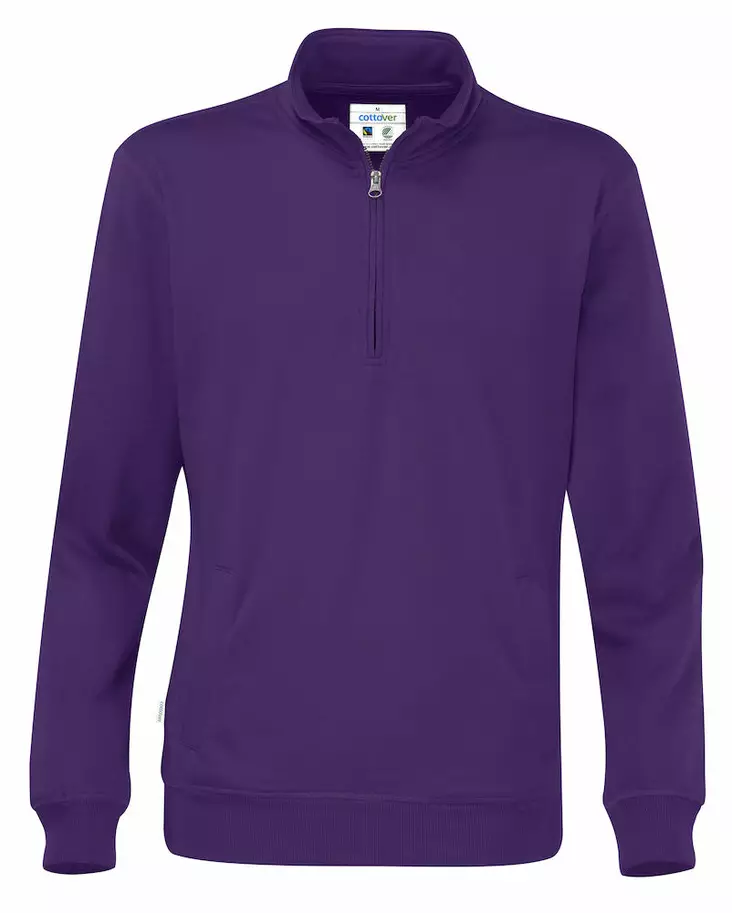 Cottover Half Zip Unisex, Violetti - Kaikki Profiilivaatemerkit - 141012-885 - 1