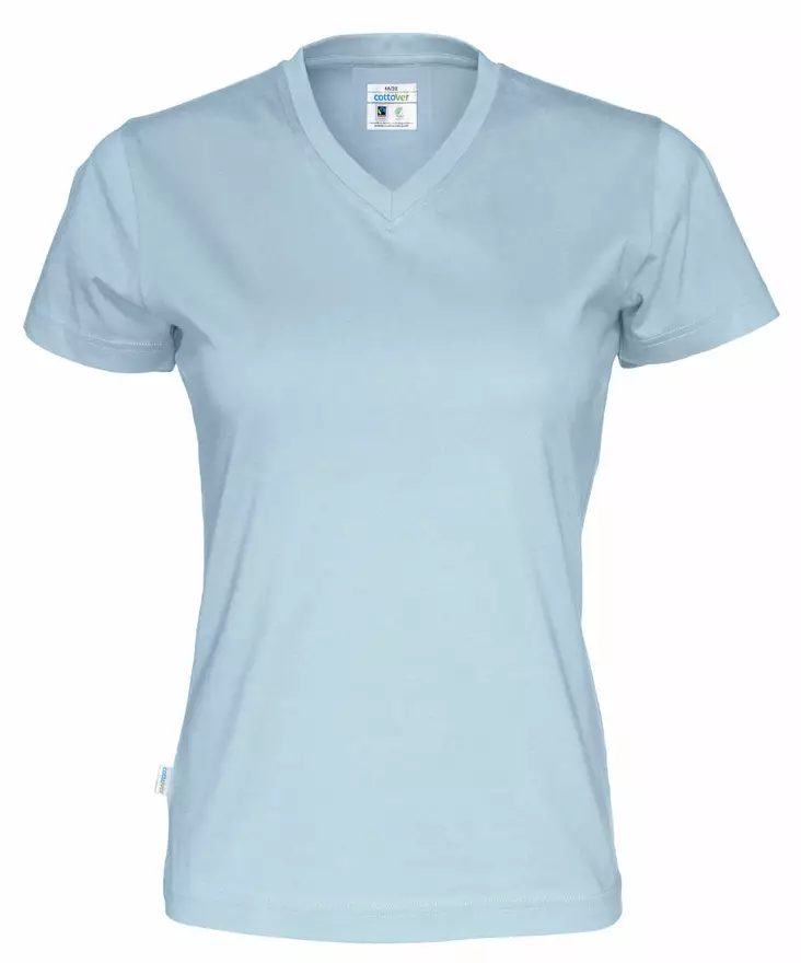 Cottover Naisten T-paita, v-aukko, Taivaan-sininen - Kaikki Profiilivaatemerkit - 141021-725 - 1